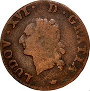 France Liard Louis XVI 1784 M KM# 585.10 LUDOV XVI D GRATIA coin obverse France Liard Louis XVI 1784 M KM# 585.10 LUDOV XVI D GRATIA coin obverse