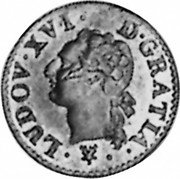 France Liard Louis XVI 1785 L KM# 585.9 LUDOV XVI D GRATIA coin obverse France Liard Louis XVI 1785 L KM# 585.9 LUDOV XVI D GRATIA coin obverse