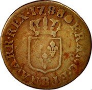 France Liard Louis XVI 1788 B KM# 585.3 FRANC ET B NAVARR REX 17 88 coin reverse France Liard Louis XVI 1788 B KM# 585.3 FRANC ET B NAVARR REX 17 88 coin reverse
