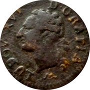 France Liard (Louis XVI) KM# 585.11 LUDOV XVI D GRATIA coin obverse France Liard (Louis XVI) KM# 585.11 LUDOV XVI D GRATIA coin obverse