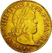 France Louis D'or Louis XIV 1651 D KM# 149.2 LVD XIIII D G FR ET NAV REX 1652 coin obverse France Louis D'or Louis XIV 1651 D KM# 149.2 LVD XIIII D G FR ET NAV REX 1652 coin obverse