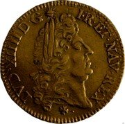 France Louis D'or (Louis XIV) KM# 278.4 LVD XIIII D G FR ET NAV REX coin obverse