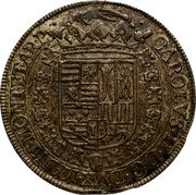 France Patagon Charles II ND KM# 60 CAROLVS II D G DVX MANT MONT ET AR P coin obverse