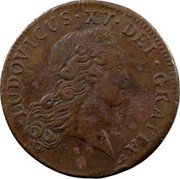 France Sol Louis XV 1719 B KM# 439.3 LUDOVICUS XV DEI GRATIA coin obverse France Sol Louis XV 1719 B KM# 439.3 LUDOVICUS XV DEI GRATIA coin obverse