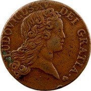 France Sol Louis XV 1719 BB KM# 439.4 LUDOVICUS XV DEI GRATIA coin obverse France Sol Louis XV 1719 BB KM# 439.4 LUDOVICUS XV DEI GRATIA coin obverse