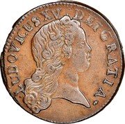 France Sol Louis XV 1722 H KM# 439.5 LUDOVICUS XV DEI GRATIA coin obverse France Sol Louis XV 1722 H KM# 439.5 LUDOVICUS XV DEI GRATIA coin obverse