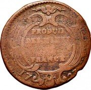France Sol Louis XV 1725 Cow KM# 462 PRODUIT DES MINES DE FRANCE 17 27 coin reverse France Sol Louis XV 1725 Cow KM# 462 PRODUIT DES MINES DE FRANCE 17 27 coin reverse