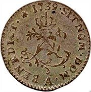 France Sol Louis XV 1739 A KM# 501.1 SIT NOM DOM A BENEDICT 1739 coin reverse France Sol Louis XV 1739 A KM# 501.1 SIT NOM DOM A BENEDICT 1739 coin reverse