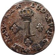 France Sol Louis XV 1740 AA KM# 501.2 LUD XV D G FR ET NAV REX L coin obverse France Sol Louis XV 1740 AA KM# 501.2 LUD XV D G FR ET NAV REX L coin obverse