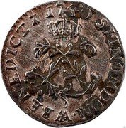 France Sol Louis XV 1740 AA KM# 501.2 SIT NOM DOM AA BENEDICT 1740 coin reverse France Sol Louis XV 1740 AA KM# 501.2 SIT NOM DOM AA BENEDICT 1740 coin reverse