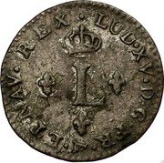 France Sol Louis XV 1740 I KM# 501.7 LUD XV D G FR ET NAV REX L coin obverse France Sol Louis XV 1740 I KM# 501.7 LUD XV D G FR ET NAV REX L coin obverse