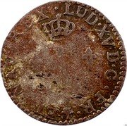 France Sol Louis XV 1740 V KM# 501.11 LUD XV D G FR ET NAV REX L coin obverse France Sol Louis XV 1740 V KM# 501.11 LUD XV D G FR ET NAV REX L coin obverse