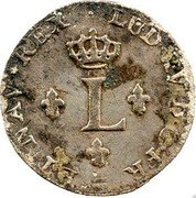 France Sol Louis XV 1740 W KM# 501.12 LUD XV D G FR ET NAV REX L coin obverse France Sol Louis XV 1740 W KM# 501.12 LUD XV D G FR ET NAV REX L coin obverse
