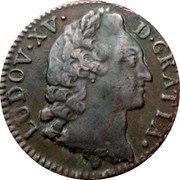 France Sol Louis XV 1768 & KM# 542 LUDOV XV D GRATIA coin obverse France Sol Louis XV 1768 & KM# 542 LUDOV XV D GRATIA coin obverse