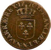 France Sol Louis XV 1770 N KM# 545.9 FRANCIÆ ET N NAVARRÆ REX 17 70 coin reverse France Sol Louis XV 1770 N KM# 545.9 FRANCIÆ ET N NAVARRÆ REX 17 70 coin reverse