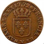 France Sol Louis XV 1772 V KM# 545.11 FRANCIÆ ET V NAVARRÆ REX 17 72 coin reverse France Sol Louis XV 1772 V KM# 545.11 FRANCIÆ ET V NAVARRÆ REX 17 72 coin reverse