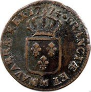 France Sol Louis XV 1774 M KM# 545.8 FRANCIÆ ET M NAVARRÆ REX 17 74 coin reverse France Sol Louis XV 1774 M KM# 545.8 FRANCIÆ ET M NAVARRÆ REX 17 74 coin reverse