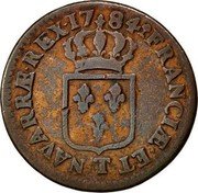 France Sol Louis XVI 1784 T KM# 578.15 FRANCIÆ ET T NAVARRÆ REX 17 85 coin reverse