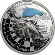 Australia 1 Dollar Australian Antarctic Territory - Humpback Whale 2008 Proof AUSTRALIAN ANTARCTIC TERRITORY HUMPBACK WHALE:2008 1 OZ 99.9 SILVER coin reverse Australia 1 Dollar Australian Antarctic Territory - Humpback Whale 2008 Proof AUSTRALIAN ANTARCTIC TERRITORY HUMPBACK WHALE:2008 1 OZ 99.9 SILVER coin reverse