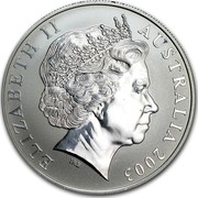 Australia 1 Dollar Australian Kangaroo 2003 KM# 798 ELIZABETH II AUSTRALIA 2003 IRB coin obverse Australia 1 Dollar Australian Kangaroo 2003 KM# 798 ELIZABETH II AUSTRALIA 2003 IRB coin obverse