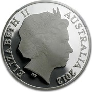 Australia 1 Dollar Australian Kangaroo 2012 KM# 1737 ELIZABETH II AUSTRALIA 2012 IRB coin obverse Australia 1 Dollar Australian Kangaroo 2012 KM# 1737 ELIZABETH II AUSTRALIA 2012 IRB coin obverse