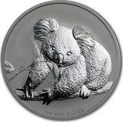 Australia 1 Dollar Australian Koala on a branch 2010 KM# 1464 1 OZ 999 SILVER P coin reverse Australia 1 Dollar Australian Koala on a branch 2010 KM# 1464 1 OZ 999 SILVER P coin reverse