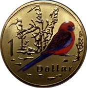 Australia 1 Dollar Crimson Rosella 2011 KM# 1617 1 DOLLAR coin reverse Australia 1 Dollar Crimson Rosella 2011 KM# 1617 1 DOLLAR coin reverse
