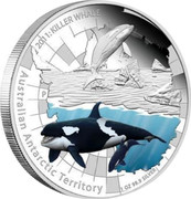 Australia 1 Dollar Killer Whale 2011 KM# 1565 2011: KILLE WHALE AUSTRALIAN ANTARCTIC TERRITORY 1 OZ 99.9 SILVER P WR coin reverse Australia 1 Dollar Killer Whale 2011 KM# 1565 2011: KILLE WHALE AUSTRALIAN ANTARCTIC TERRITORY 1 OZ 99.9 SILVER P WR coin reverse
