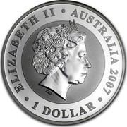 Australia 1 Dollar Koala 2007 ELIZABETH AUSTRALIA 2007 1 DOLLAR coin obverse Australia 1 Dollar Koala 2007 ELIZABETH AUSTRALIA 2007 1 DOLLAR coin obverse