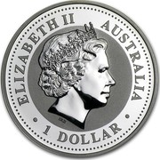 Australia 1 Dollar The Australian Kookaburra 2007 KM# 889 ELIZABETH II AUSTRALIA 1 DOLLAR IRB coin obverse Australia 1 Dollar The Australian Kookaburra 2007 KM# 889 ELIZABETH II AUSTRALIA 1 DOLLAR IRB coin obverse