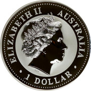 Australia 1 Dollar (The Australian Kookaburra) KM# 683 ELIZABETH II AUSTRALIA 1 DOLLAR IRB coin obverse Australia 1 Dollar (The Australian Kookaburra) KM# 683 ELIZABETH II AUSTRALIA 1 DOLLAR IRB coin obverse