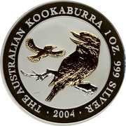 Australia 1 Dollar (The Australian Kookaburra) KM# 683 THE AUSTRALIAN KOOKABURRA 1 OZ. 99 SILVER 2004 JR coin reverse Australia 1 Dollar (The Australian Kookaburra) KM# 683 THE AUSTRALIAN KOOKABURRA 1 OZ. 99 SILVER 2004 JR coin reverse