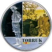 Australia 1 Dollar Tobruk 2011 KM# 1606 TOBRUK 1941 1 OZ III SILVER P WR coin reverse Australia 1 Dollar Tobruk 2011 KM# 1606 TOBRUK 1941 1 OZ III SILVER P WR coin reverse