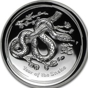 Australia 1 Dollar Year of the Snake 2013 KM# 1827 YEAR OF THE SNAKE P coin reverse Australia 1 Dollar Year of the Snake 2013 KM# 1827 YEAR OF THE SNAKE P coin reverse