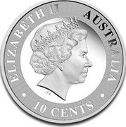 Australia 10 Cents (Australian Kangaroo) ELIZABETH II AUSTRALIA 10 CENTS IRB coin obverse Australia 10 Cents (Australian Kangaroo) ELIZABETH II AUSTRALIA 10 CENTS IRB coin obverse