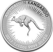 Australia 10 Cents (Australian Kangaroo) AUSTRALIAN KANGAROO 2017 1/10 OZ 9999 SILVER P coin reverse Australia 10 Cents (Australian Kangaroo) AUSTRALIAN KANGAROO 2017 1/10 OZ 9999 SILVER P coin reverse