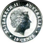 Australia 10 Cents Australian Koala 2011 P Brilliant Uncirculated ELIZABETH II AUSTRALIA IRB 10 CENTS coin obverse Australia 10 Cents Australian Koala 2011 P Brilliant Uncirculated ELIZABETH II AUSTRALIA IRB 10 CENTS coin obverse
