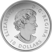 Canada 10 Dollars Celebrating Canada's 150th - Iceberg at Dawn 2017 Proof ELIZABETH II D G REGINA 10 DOLLARS SB coin obverse Canada 10 Dollars Celebrating Canada's 150th - Iceberg at Dawn 2017 Proof ELIZABETH II D G REGINA 10 DOLLARS SB coin obverse
