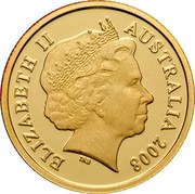 Australia 10 Dollars Centenary of Australian Scouts 2008 KM# 1051 ELIZABETH II AUSTRALIA 2008 IRB coin obverse Australia 10 Dollars Centenary of Australian Scouts 2008 KM# 1051 ELIZABETH II AUSTRALIA 2008 IRB coin obverse