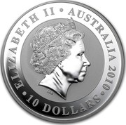 Australia 10 Dollars Koala 2010 KM# 1368 ELIZABETH II AUSTRALIA 2010 10 DOLLARS IRB coin obverse Australia 10 Dollars Koala 2010 KM# 1368 ELIZABETH II AUSTRALIA 2010 10 DOLLARS IRB coin obverse