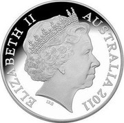 Australia 10 Dollars President's Cup 2011 Proof KM# 1622 ELIZABETH II AUSTRALIA 2011 IRB coin obverse Australia 10 Dollars President's Cup 2011 Proof KM# 1622 ELIZABETH II AUSTRALIA 2011 IRB coin obverse