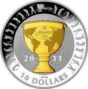 Australia 10 Dollars President's Cup 2011 Proof KM# 1622 PRESIDENT'S CUP 20 11 .999AG 10 DOLLARS coin reverse Australia 10 Dollars President's Cup 2011 Proof KM# 1622 PRESIDENT'S CUP 20 11 .999AG 10 DOLLARS coin reverse