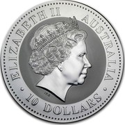 Australia 10 Dollars The Australian Kookaburra 2007 KM# 891 ELIZABETH II AUSTRALIA 10 DOLLARS IRB coin obverse Australia 10 Dollars The Australian Kookaburra 2007 KM# 891 ELIZABETH II AUSTRALIA 10 DOLLARS IRB coin obverse