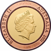 Australia 10 Dollars The Future 2001 KM# 593 ELIZABETH II AUSTRALIA 2001 IRB coin obverse Australia 10 Dollars The Future 2001 KM# 593 ELIZABETH II AUSTRALIA 2001 IRB coin obverse