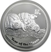 Australia 10 Dollars Year of the Mouse 2008 KM# 1057a YEAR OF THE MOUSE P coin reverse Australia 10 Dollars Year of the Mouse 2008 KM# 1057a YEAR OF THE MOUSE P coin reverse