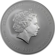 Australia 10 Dollars Year of the Rabbit 2011 KM# 1478 ELIZABETH II AUSTRALIA 10 OZ 999 SILVER 2011 10 DOLLARS IRB coin obverse Australia 10 Dollars Year of the Rabbit 2011 KM# 1478 ELIZABETH II AUSTRALIA 10 OZ 999 SILVER 2011 10 DOLLARS IRB coin obverse