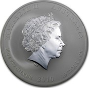 Australia 10 Dollars Year of the Tiger 2010 KM# 1372 ELIZABETH II AUSTRALIA 10 OZ 999 SILVER 2010 10 DOLLARS IRB coin obverse Australia 10 Dollars Year of the Tiger 2010 KM# 1372 ELIZABETH II AUSTRALIA 10 OZ 999 SILVER 2010 10 DOLLARS IRB coin obverse