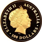 Australia 100 Dollars Gold Panning 2002 P Proof KM# 635 100 DOLLARS AUSTRALIA ELIZABETH II IRB coin obverse Australia 100 Dollars Gold Panning 2002 P Proof KM# 635 100 DOLLARS AUSTRALIA ELIZABETH II IRB coin obverse