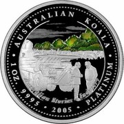 Australia 100 Dollars Australian Koala 2005 KM# 939 AUSTRALIAN KOALA 1 OZ. 9995 2005 PLATINUM AUSTRALIAN STORIES INDUSTRY P coin reverse Australia 100 Dollars Australian Koala 2005 KM# 939 AUSTRALIAN KOALA 1 OZ. 9995 2005 PLATINUM AUSTRALIAN STORIES INDUSTRY P coin reverse