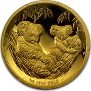 Australia 100 Dollars Australian Koala 2011 KM# 1608 1 OZ 9999 GOLD P EM coin reverse Australia 100 Dollars Australian Koala 2011 KM# 1608 1 OZ 9999 GOLD P EM coin reverse
